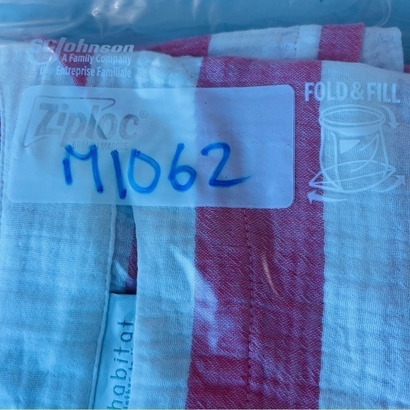 Habitat Quarter Sleeve Gauze Top XS Pink/White - Picture 11 of 11